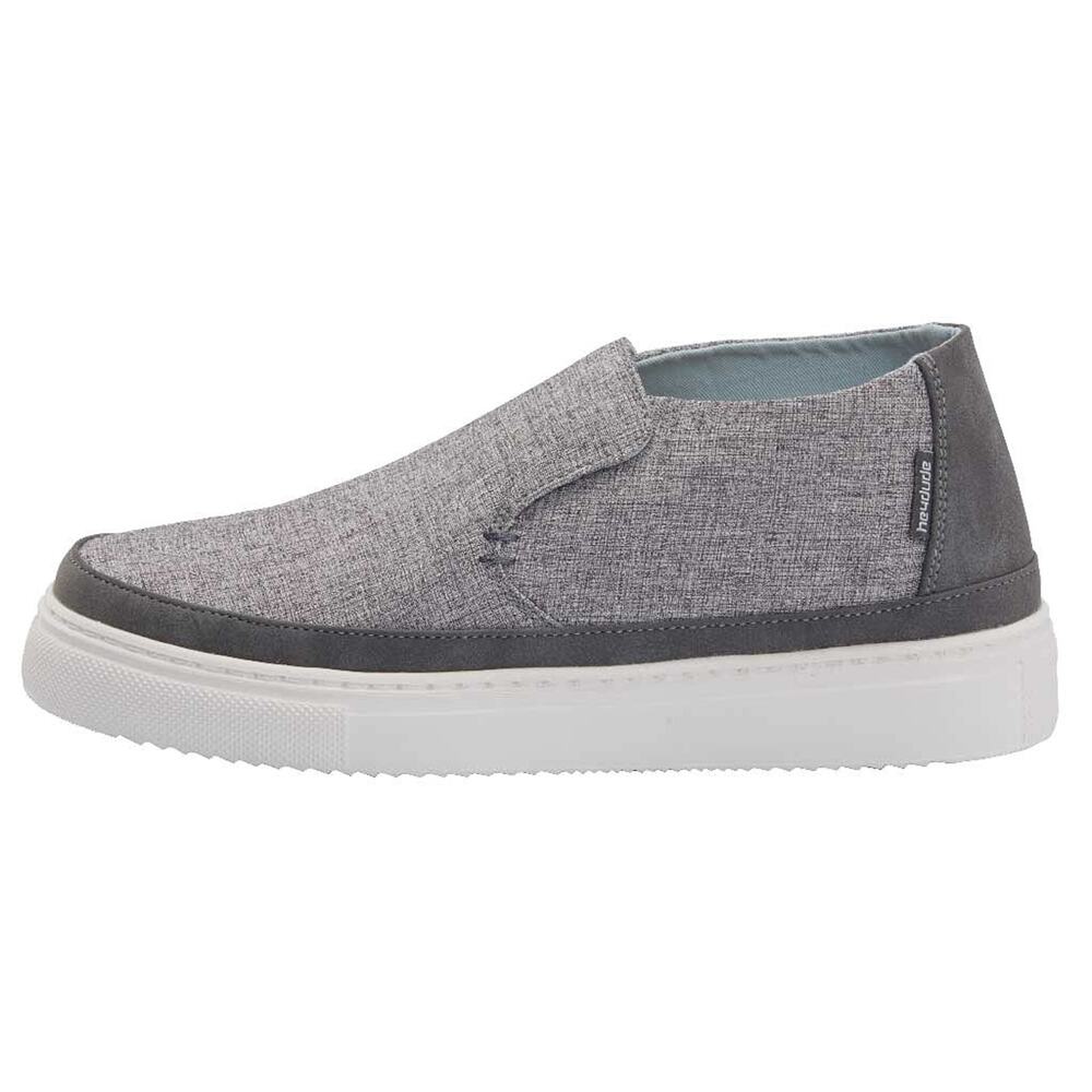 HEYDUDE WOMEN'S PEYTON CHAMBRAY GREY, SIZE 6 | WOMEN’S LOAFERS |